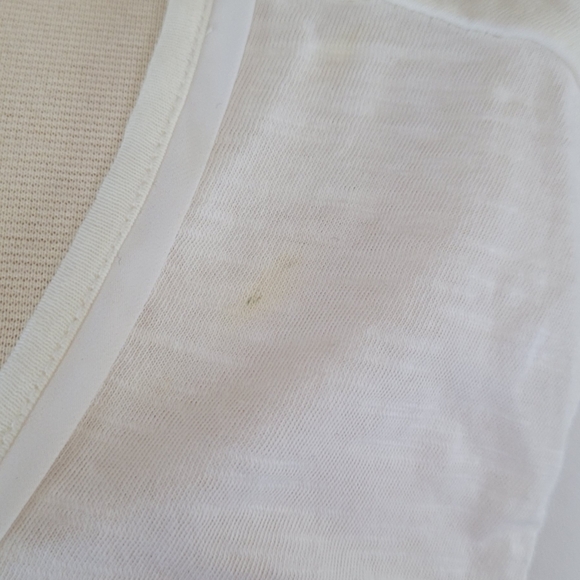 Womens White Flutter Sleeve Scoop Neck Tee - Picture 6 of 6